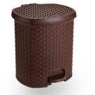 Lixeira Rattan C/Pedal 6L Café  1575CF - PLASNORTHON
